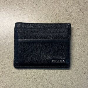 Prada Milano Dark Leather Card Holder